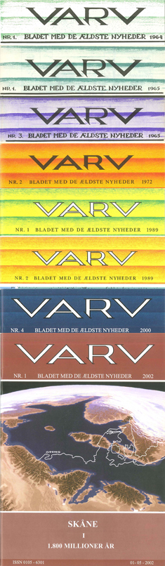 Forskellige VARV-hæfter fra 1964 til 2002