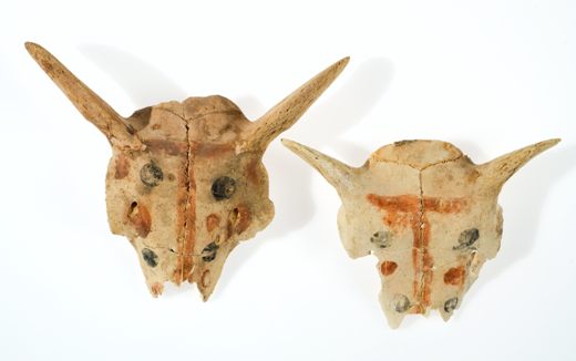Decorated sheep skulls from Sudanese Nubia