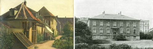 Photos of the herbarium buildings at Charlottenborg and Gothersgade 130